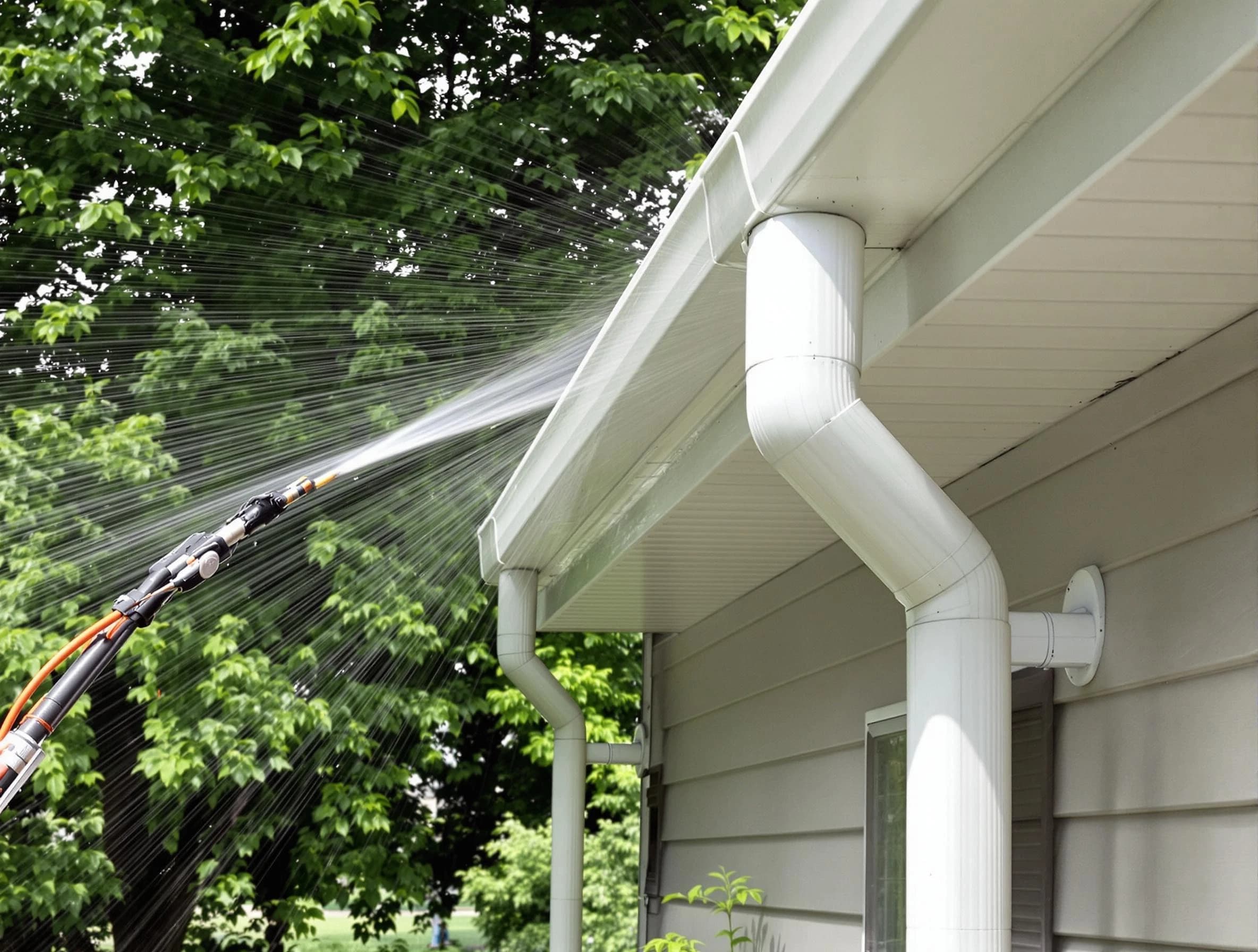 Cleared gutters by Lakewood Roofing Company for a clean drainage system in Lakewood, OH