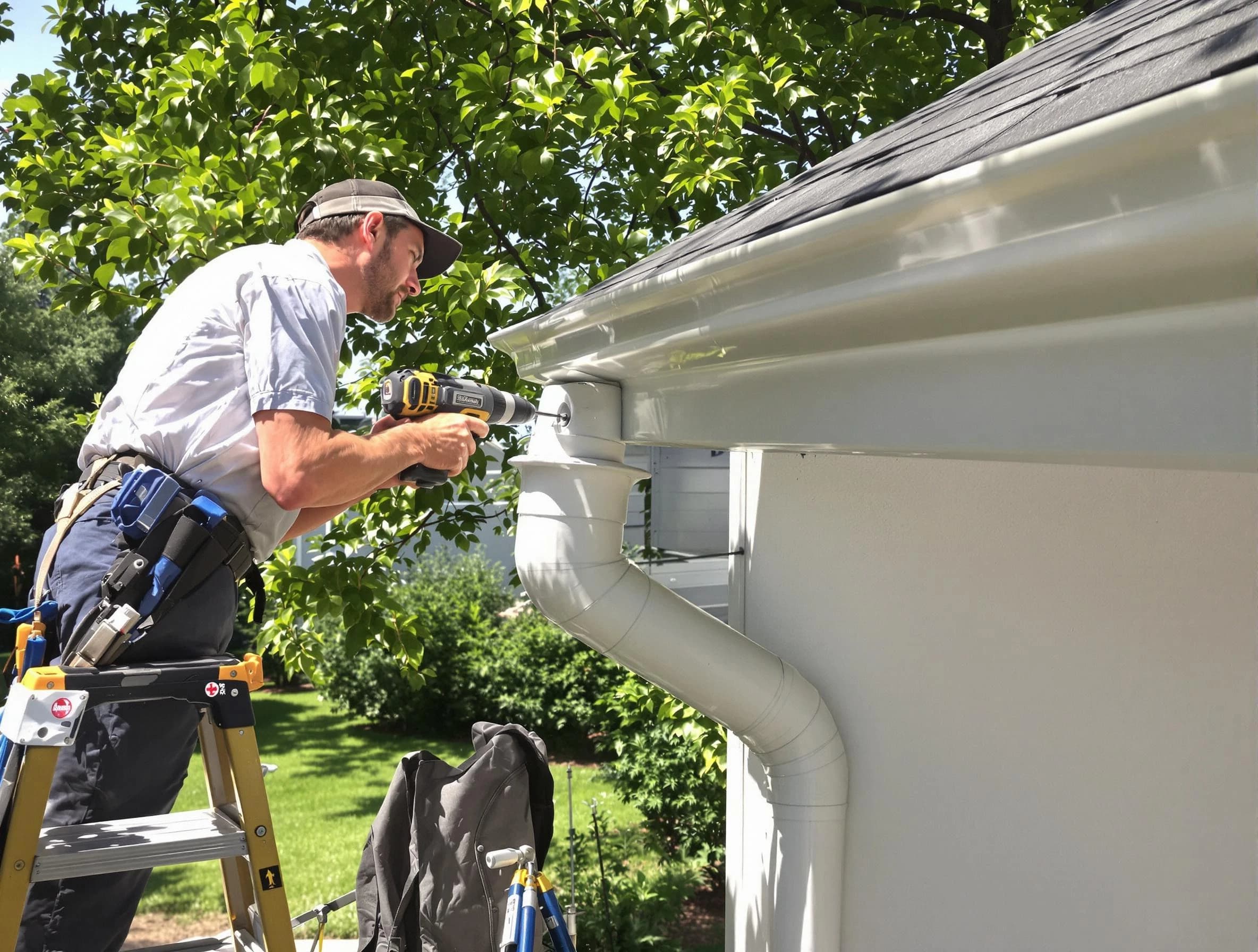 Properly installed rain gutters by Lakewood Roofing Company in Lakewood, OH